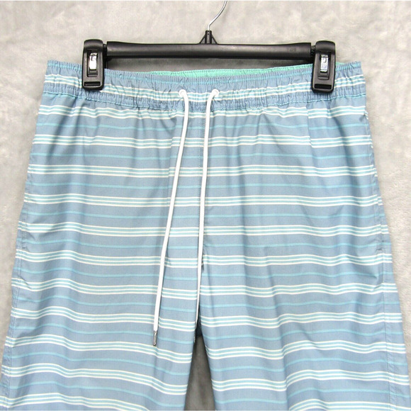 Bonobos Lined Surf Swim Trunk 8" Shorts Blue Striped Size Medium - Picture 2 of 10